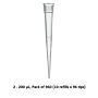 BrandTech Scientific Pipette tips, 2-200uL, graduated, tip-refills, 960/pk