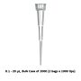 BrandTech Scientific Pipette tips, 0.1-20uL nano-cap, Bulk, Pack of 2000