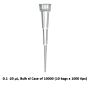 BrandTech Scientific Pipette tips, 0.1-20uL nano-cap, Bulk xl, 1000/pack