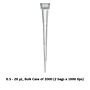 BrandTech Scientific Pipette tips, 0.5-20uL, graduated, Bulk, Pack of 1000