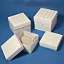 Globe Scientific 1 to 2mL Cryogenic Storage Box, Cardboard, 64 place, case/96 