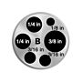 Additel ADT110-875-L-B for Rent, Insert B for ADT875-155, Holes 1/8", 3/16" (2), 1/4" (2), 3/8"