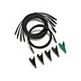 Fluke TLS430 Test Leads and Alligator Clips (4 black, 1 green)