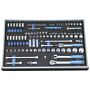 Gedore Tools CT4-U-20 91pc.Socket Set,1/4"-3/8"-1/2" in 4/4 CT Tool Module