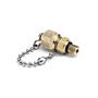 Ralston Instruments QTFT-3SB0 Male Quick-test outlet port with cap and chain, Brass Adapter