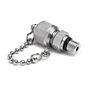 Ralston Instruments QTFT-3Stainless Steel0-VT Male Quick-test with Cap & Chain Stainless Steel
