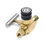 Ralston Instruments QTHA-BLB0-1F-1F Block & Bleed Valve-1/8" NPTF Inlet x 1/8" NPTF Outlet, Brass