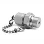 Ralston Instruments XTFT-3MS0-RS G 3/8" Male BSPP x Male Quick-test, no Check-valve, Stainless Steel Adapter