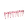 Simport Amplitube PCR reaction strips 8x0.2mL, tubes only, red, 125/pack