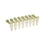 Simport 8 x 0.2ml attached dome cap - yellow, 125/pack