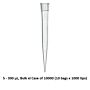 BrandTech Scientific Pipette tips, 5-300uL, graduated, Bulk xl, 1000/pack
