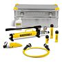 Enerpac SC05HTB Three Hydraulic Cylinders and Hand Pump Toolbox Set, 5 Ton
