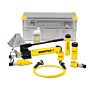 Enerpac SC10HTB Three Hydraulic Cylinders and Hand Pump Toolbox Set, 10 Ton
