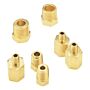 Omega Engineering BRLK-316-18 Adaptor, Compression Fitting, 1/8" NPT Male, Straight, Brass, 3/16"