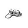 Ralston Instruments QTFT-1MS0-QD 1/8" Male NPT Quick-connect x Male QT with cap & chain, Stainless Steel Adapter