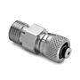Ralston Instruments QTHA-2TS0 1/4" Tube Fitting x Male Quick- test, no Check-valve, Stainless Steel