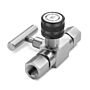 Ralston Instruments QTHA-BLS0-2F-2F Block & Bleed Valve-1/4" NPTF Inlet x 1/4" NPTF Outlet, Stainless Steel
