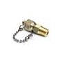 Ralston Instruments QTFT-1MB1 1/8" male NPT x male Quick-test, with check-valve, with cap and chain, Brass Adapter