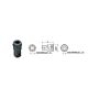 Tohnichi 290 3P-4, 3/8"-1/2" Sq Drive Socket Adapter for Pneumatic Tool