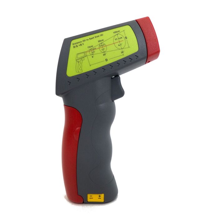 TPI 384A IR Gun with Laser & High Temp, -4 to 1832 F, 9:1 Ratio, Type K