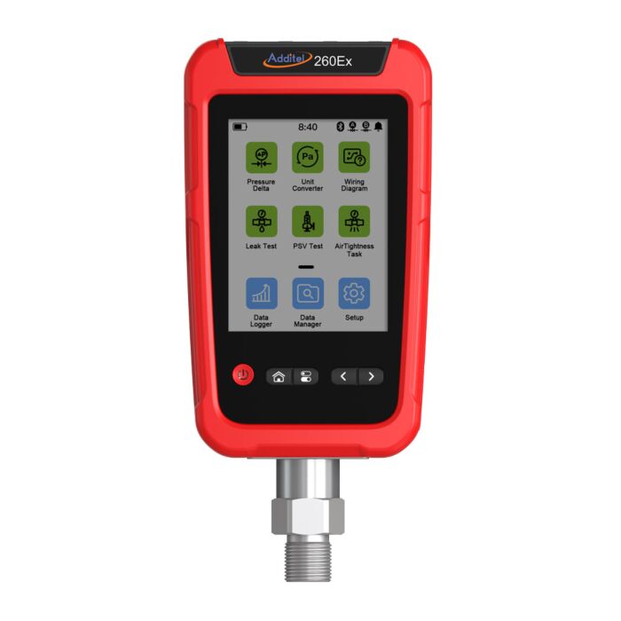 Additel ADT260EX-V15-PSI-N2 Handheld Multichannel Reference Recorder, IS, -15 to 0 psi, Gauge 