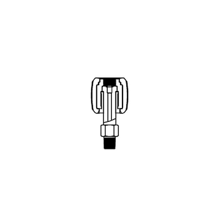 Additel ADT100-NPTM4-NPTF8Q Adapter, 1/4NPT male to 1/8NPT female hand-tight quick connect