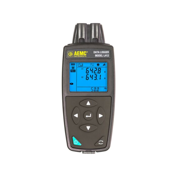 AEMC Instruments L412 Data Logger, 2-Channel, TRMS, with LCD, 3000 A AC