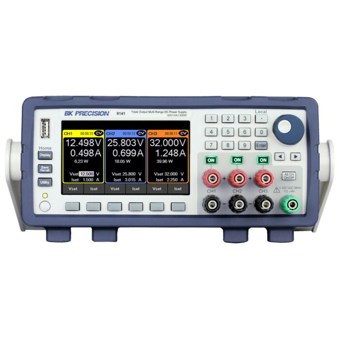 B&K Precision 9141 Triple Output Multi-Range DC Power Supply,32V/8A,300W w/GPIB