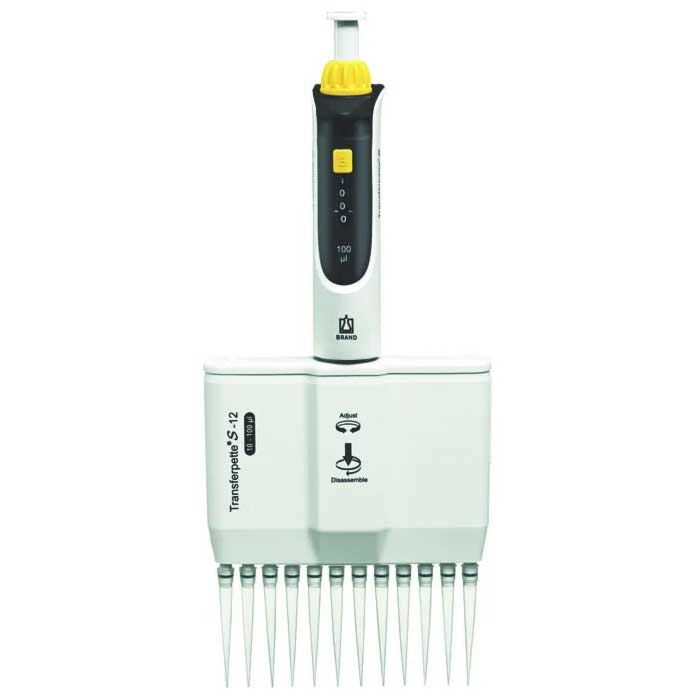 BRANDTECH Transferpette S Adjustable Volume, 12 Channel Pipette, 10 - 100 uL 