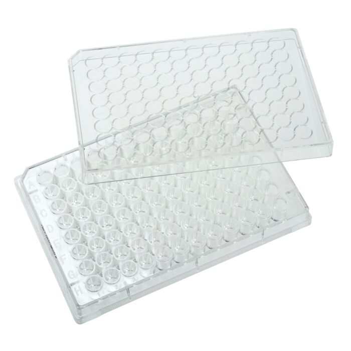 Celltreat 96 Well Tissue Culture Plate with Lid, 5/Sleeve, Sterile, cs/100