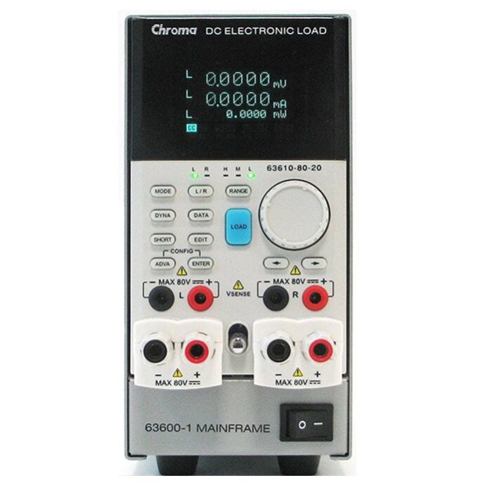 Chroma 63610-80-20 for Rent, DC Load Module, 100Wx2, 80V, 20A
