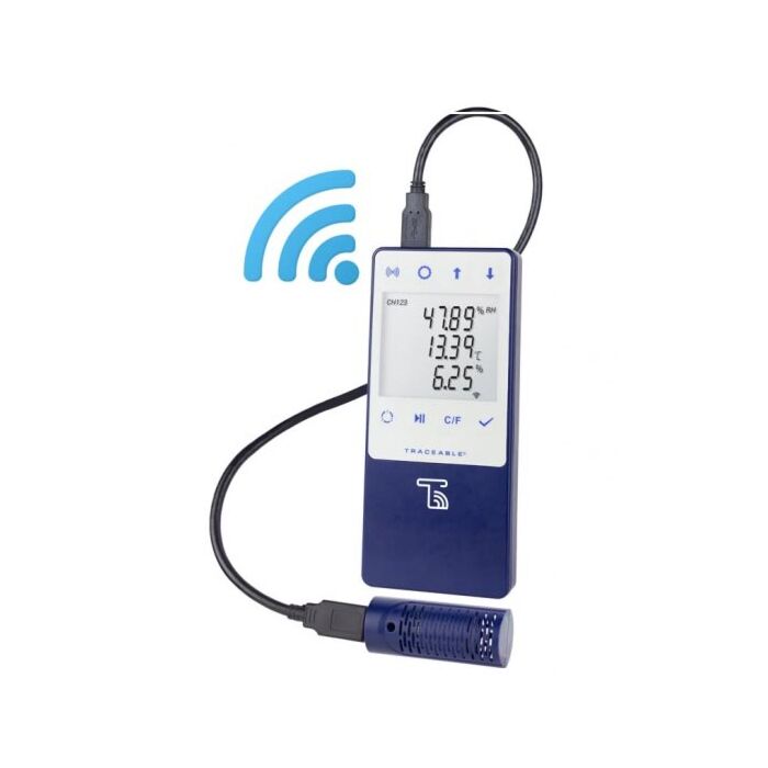 Control Company 6526 Wi-Fi Datalogging CO2/Rh/Temp Meter with Remote Notification