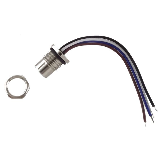 Dracal CONN-M8A-FRP80 M8 A-code 4-pin Female Front-Mount Connector