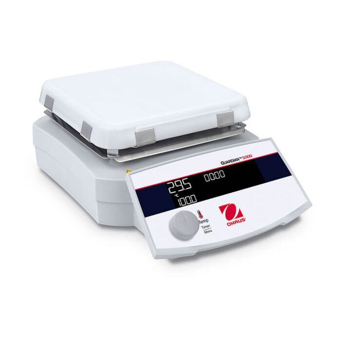 Ohaus Guardian 5000 E-G52HP07C Hotplate, Plate Size: 7 in, 5C - 500C, Pt100 Probe