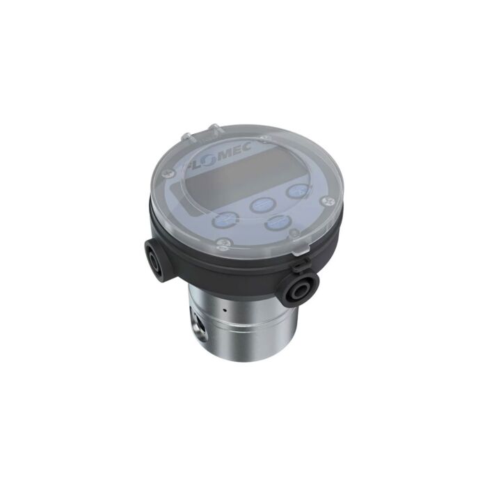 FLOMEC OM006A511-822R5G 1/4" Oval Gear Aluminum NPT Flow Meter, RT14 Transmitter with Built-In Digital Display