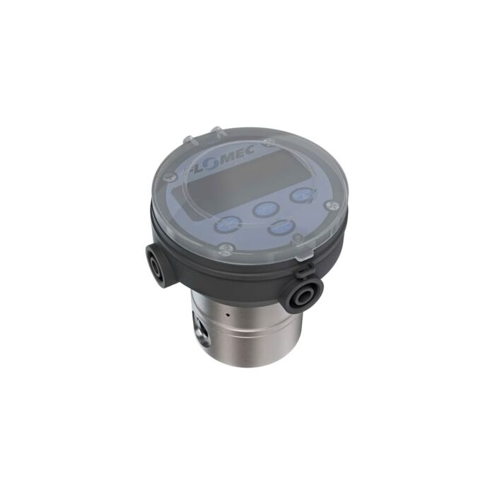 FLOMEC OM008S001-822R5G 3/8" Oval Gear Stainless Steel NPT Flow Meter, RT14 Transmitter with Built-In Digital Display