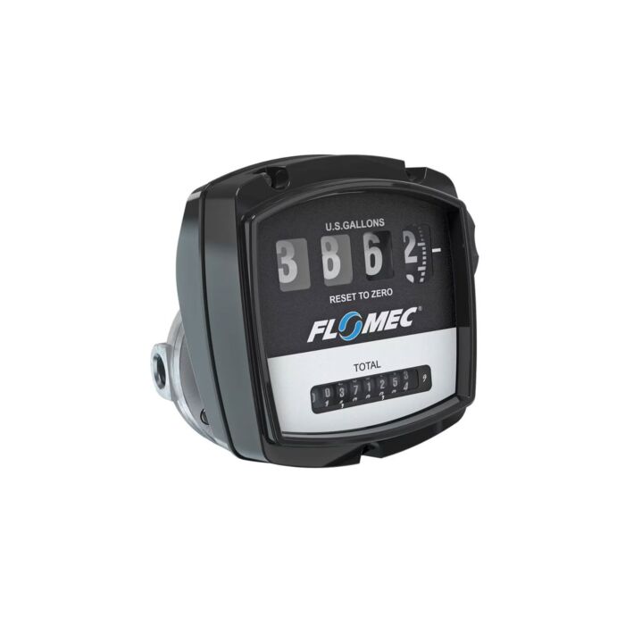 FLOMEC OM015A001-820M4 1/2" Oval Gear Aluminum NPT Flow Meter with Mechanical Display