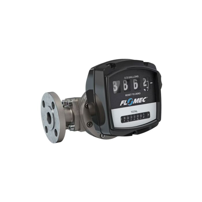 FLOMEC OM025S001-840M4 1" Oval Gear Stainless Steel #150 ANSI Flange Flow Meter with Mechanical Display
