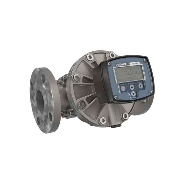 FLOMEC OM050S001-846R7G 2" Oval Gear Stainless Steel #150 ANSI Flange Flow Meter, RT40 Transmitter with Built-In Digital Display