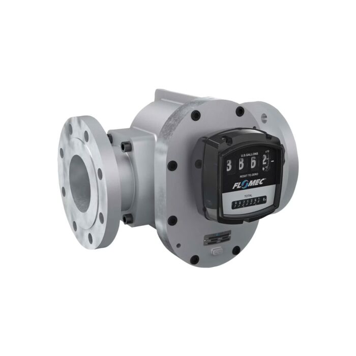 FLOMEC OM100A001-840M4 4" Oval Gear Aluminum #150 ANSI Flange Flow Meter with Mechanical Display