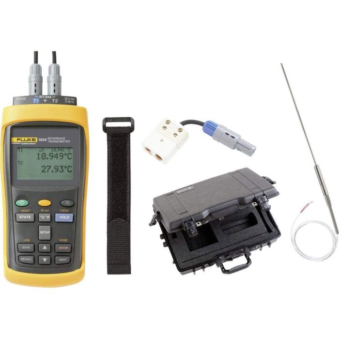 Fluke Calibration 1524-P3-156 with Case, 12" 5627A Probe & LEMO to TC Adapter
