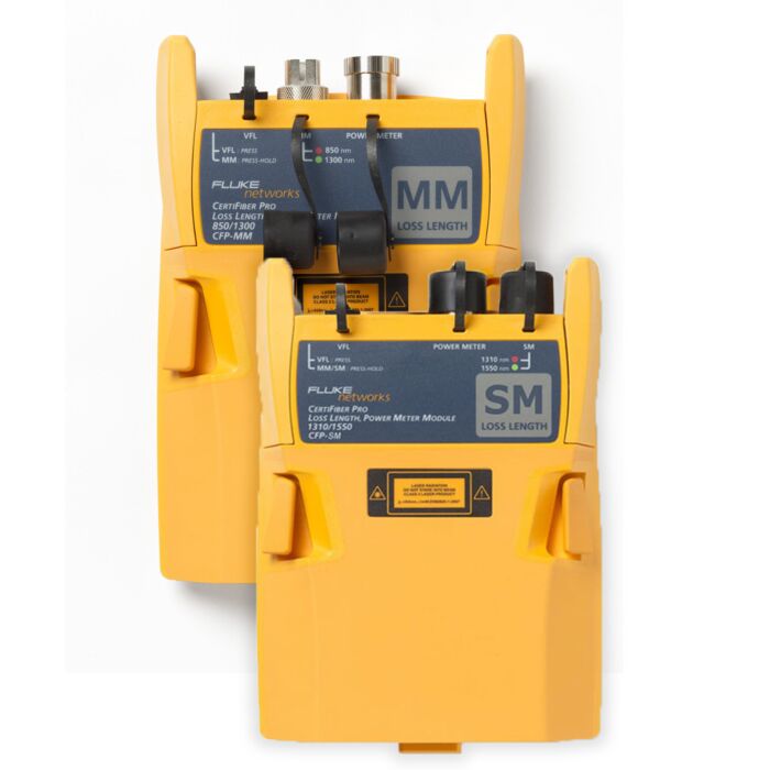 Used Fluke Networks  CERTIFIBER QUAD CertiFiber Pro Quad OLTS Quad (SM & MM); Pair of Modules