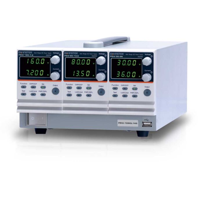 GW Instek PSW-1080L145 Triple-channel switching DC Power supply, 30/80/160V, 1080W