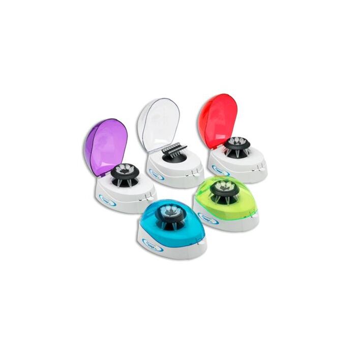 MyFuge Mini Centrifuge, blue lid, with 2 rotors, 100-240V (US plug)