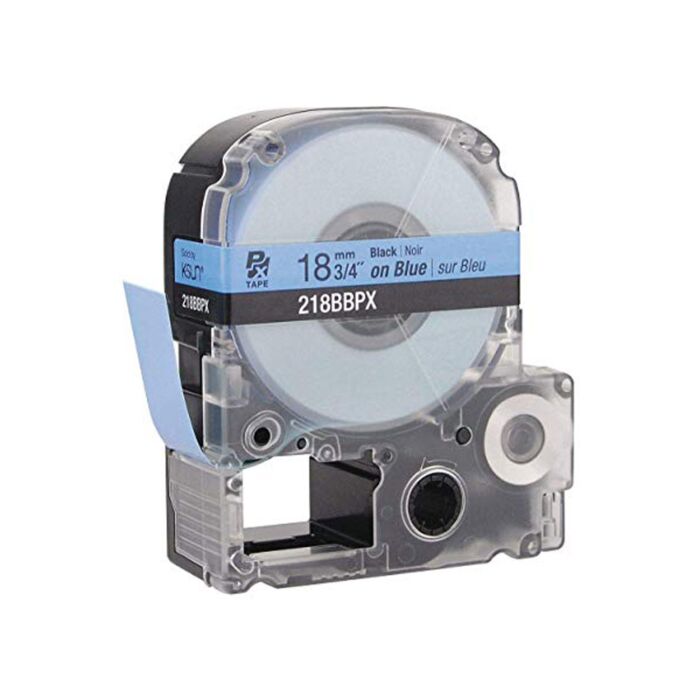K-Sun 218BBPX Black on Blue 3/4_ x 30_ LabelWorks PX Industrial Tape (Industrial) Polyester