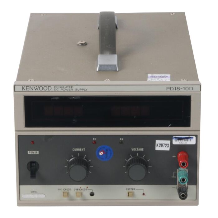 Kenwood PD18-10D for Rent, 18V, 10A Adjustable DC Power Supply, Dual Digital Displays