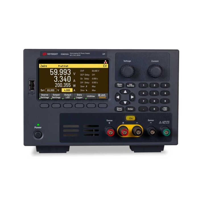 Keysight E36232A DC Power Supply, Single-output, 60 V, 10 A, 200 W: LAN, USB