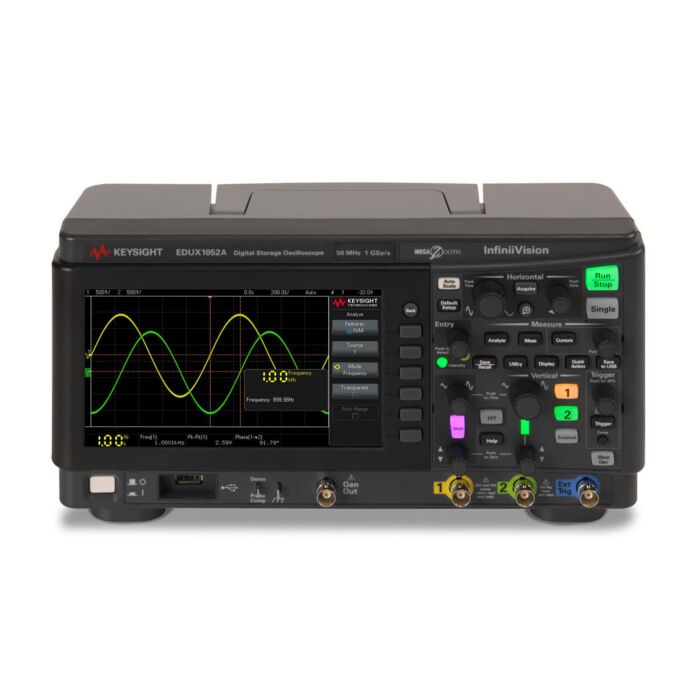 Keysight EDUX1052A InfiniiVision 1000X Education Oscilloscope, 50MHz, 2 Channel, 1GSa/s