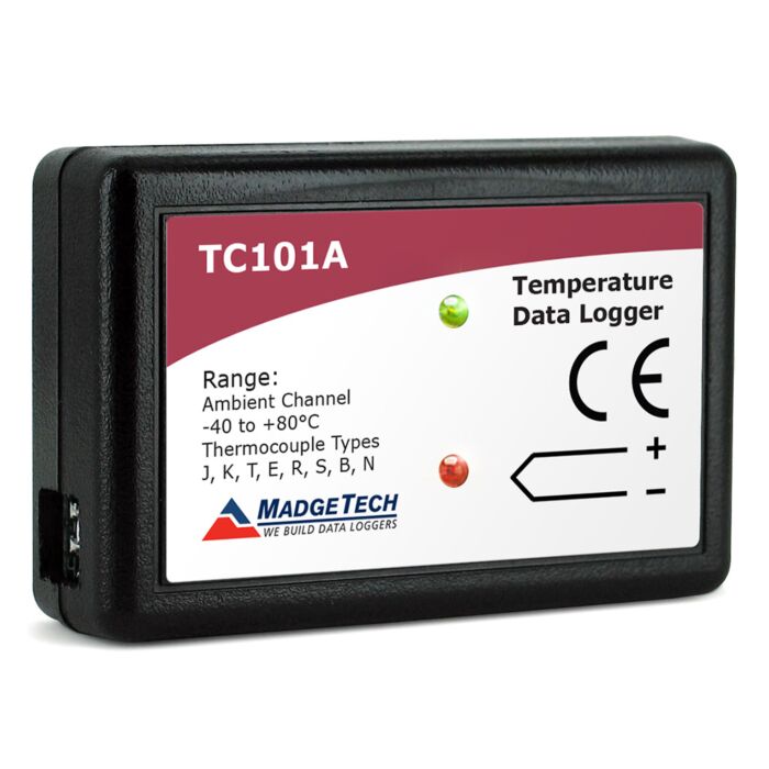 MadgeTech TC101A-MP Thermocouple Temp Recorder w/ mini-plug connectors&10 yr bat