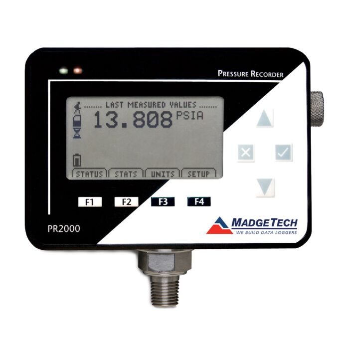 MadgeTech PR2000-500-PSIG 500 PSIG Pressure recorder with LCD Display and power supply